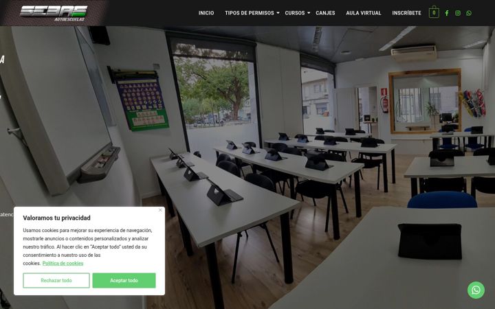 Screenshot of autoescuelasebas.com