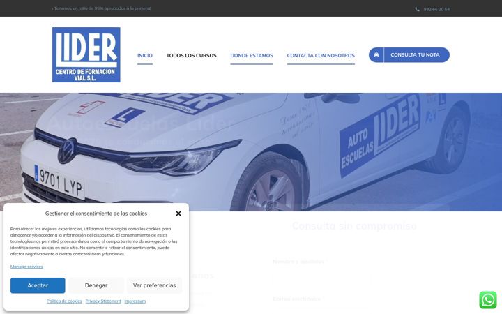 Screenshot of autoescuelaslider.com