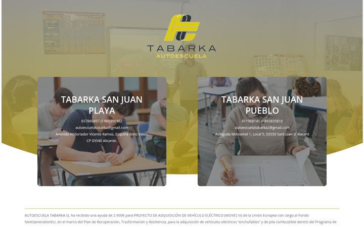 Screenshot of autoescuelatabarka.com