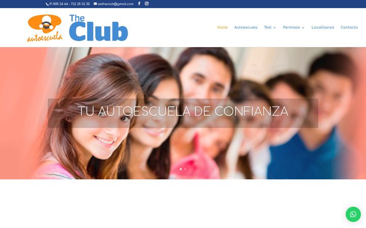 Skærmbillede af autoescuelatheclub.com