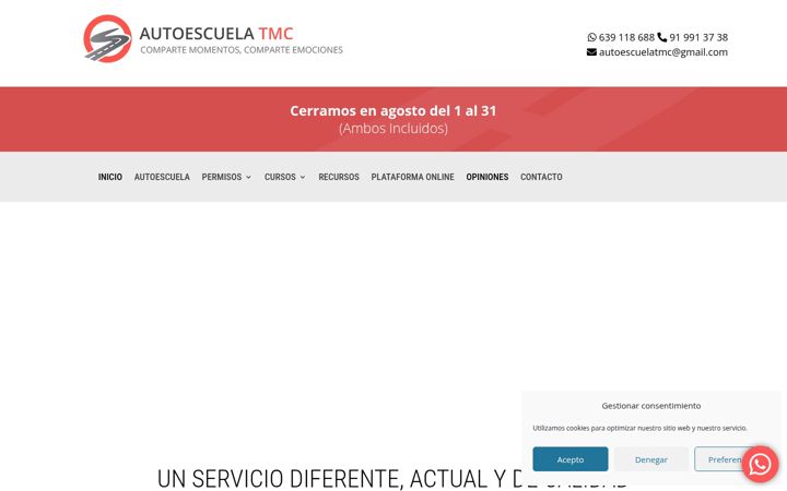 Screenshot of autoescuelatmc.es