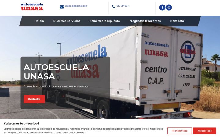 Skærmbillede af autoescuelaunasa.com
