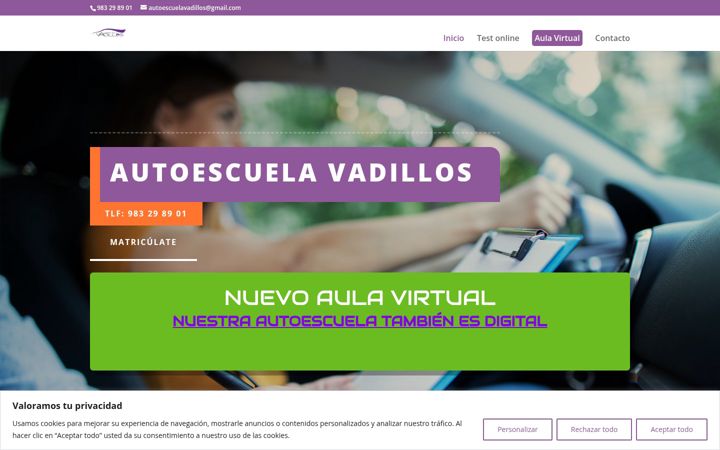 Skjermbilde av autoescuelavadillos.es