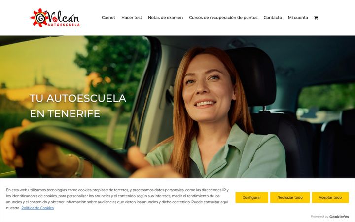 Skærmbillede af autoescuelavolcan.com