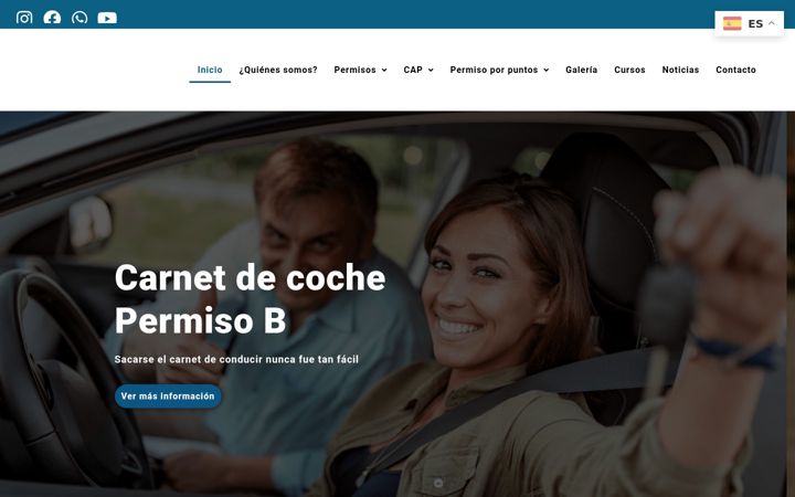 Screenshot of autoescuelazarzaquemada.com