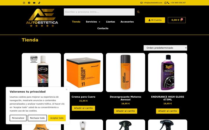 Skjermbilde av autoestetica.es