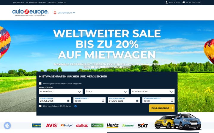Screenshot of autoeurope.at
