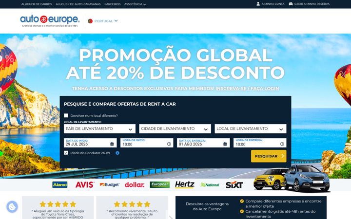 Screenshot of autoeurope.pt