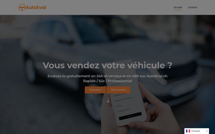 Screenshot of autoeval.ch