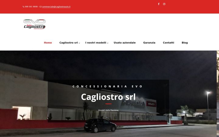Screenshot of autoevocagliostro.it