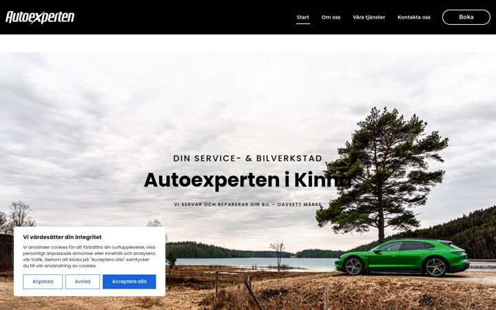 Screenshot of autoexpertenkinna.se