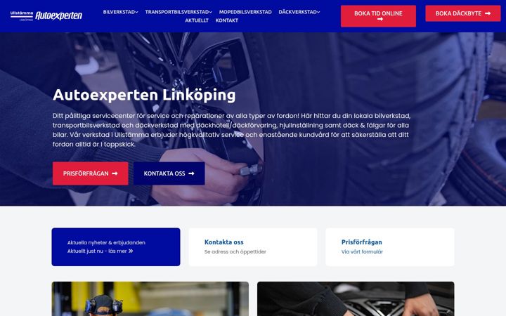 Screenshot stránky autoexpertenullstamma.se