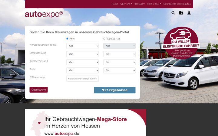 Screenshot of autoexpo-portal.de