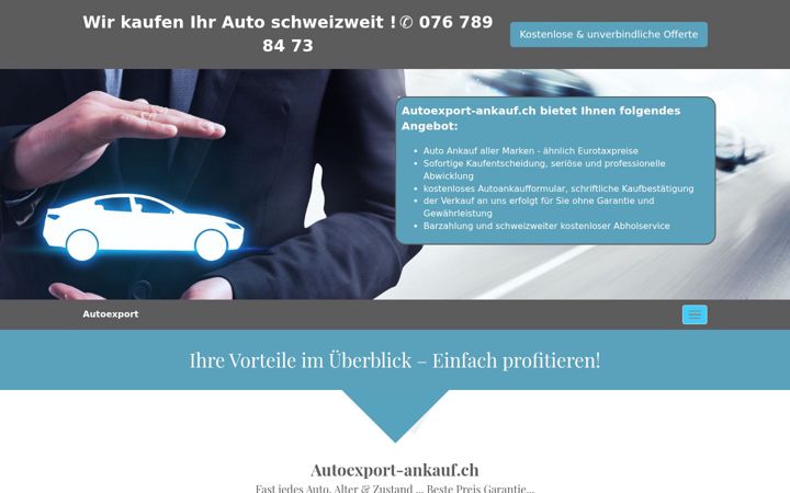 Screenshot of autoexport-ankauf.ch