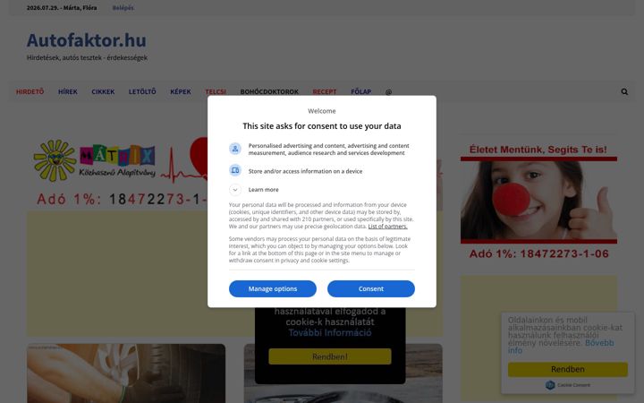 Screenshot of autofaktor.hu