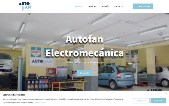 Captură de ecran a autofanvigo.com