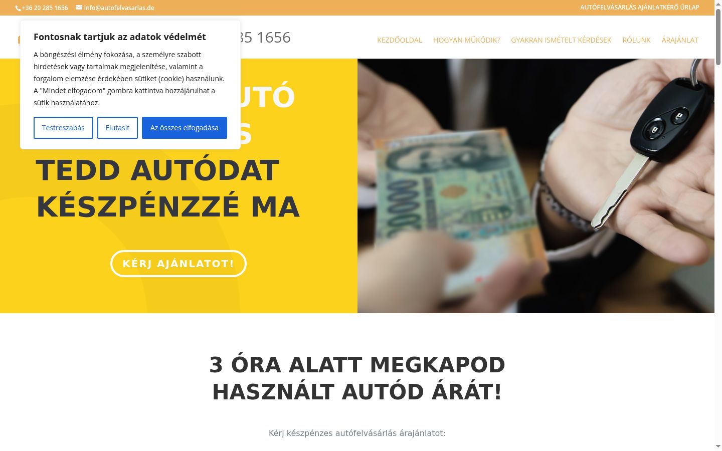Screenshot of the consent banner shown before any interaction