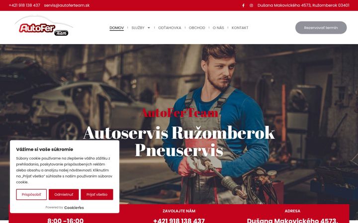 Screenshot of autoferteam.sk