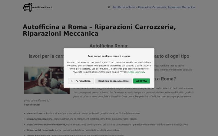 Screenshot of autofficina.roma.it