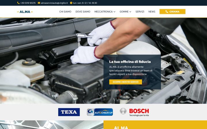 Screenshot of autofficinaalma.it