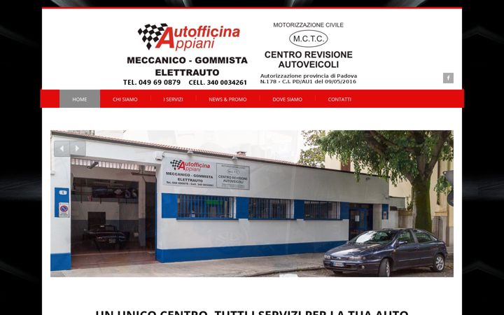 Screenshot of autofficinaappiani.it
