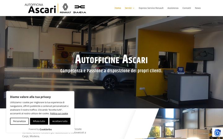 Captură de ecran a autofficinaascari.it
