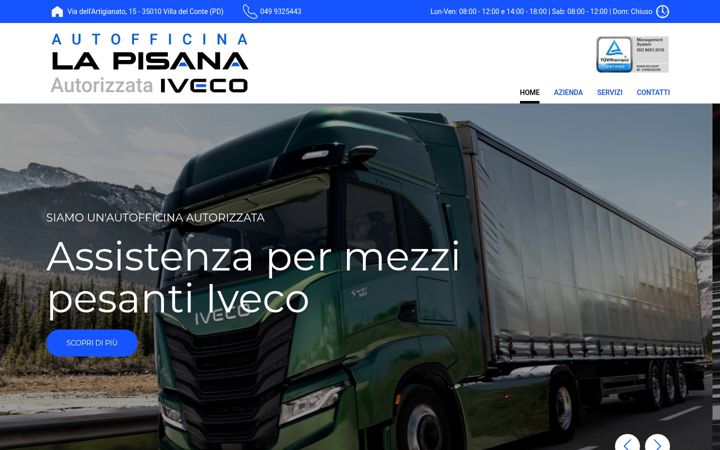 Screenshot of autofficinaautorizzataivecolapisana.it
