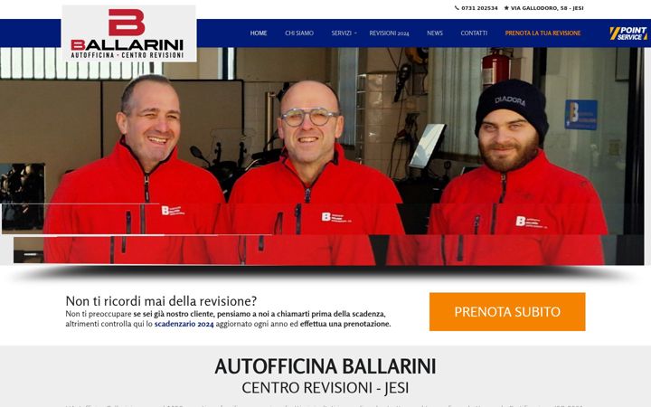 Screenshot of autofficinaballarini.it