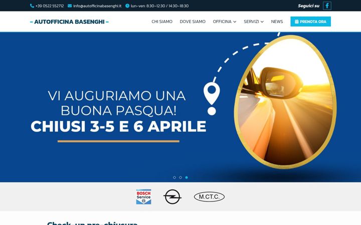 Captură de ecran a autofficinabasenghi.it