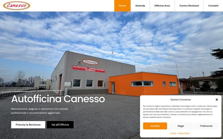 Screenshot of autofficinacanesso.it