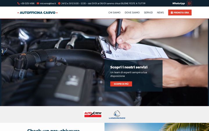 Screenshot of autofficinacarvo.it