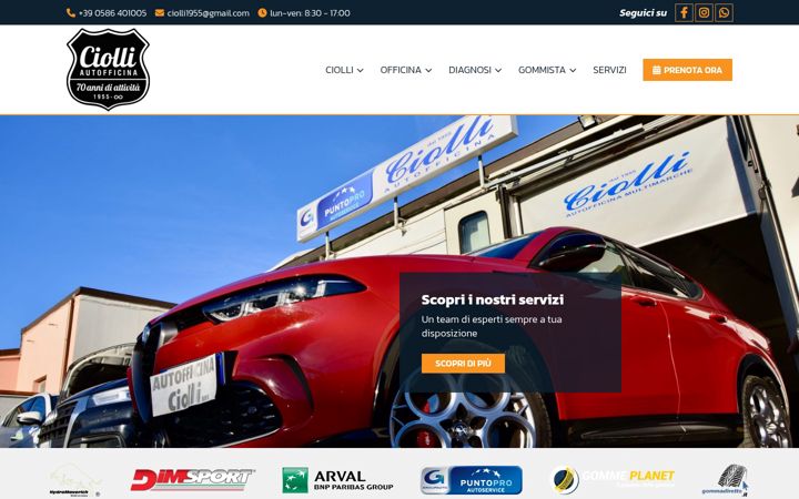 Screenshot of autofficinaciolli.it
