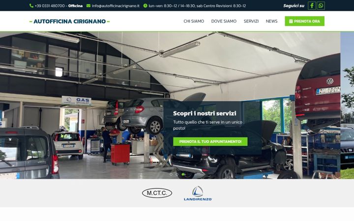 Screenshot of autofficinacirignano.it