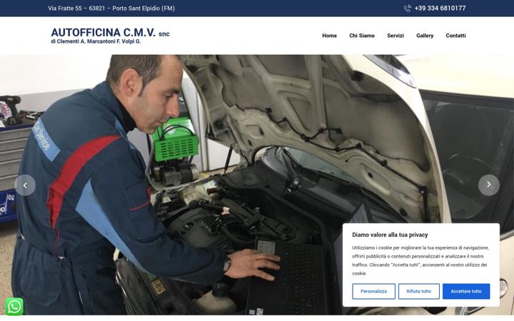 Screenshot of autofficinacmv.it