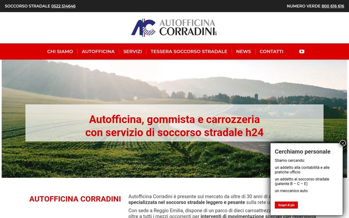 Screenshot of autofficinacorradini.it