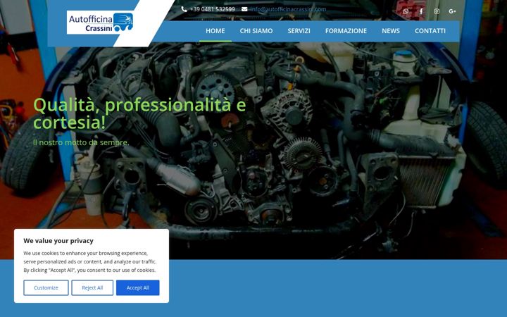 Screenshot of autofficinacrassini.com