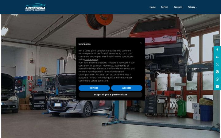 Screenshot of autofficinadonanzangiuseppe.it