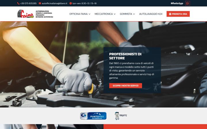 Posnetek zaslona autofficinafaina.com