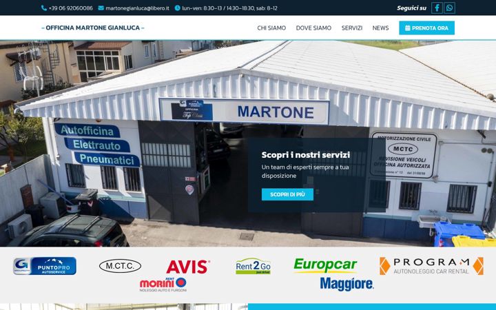 Screenshot of autofficinamartone.it