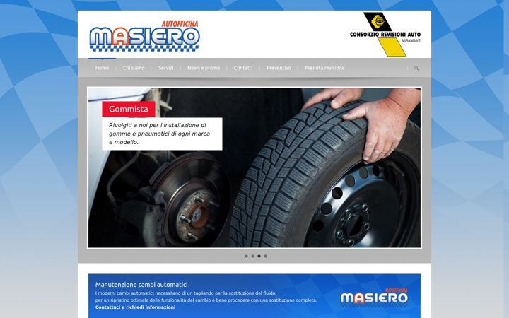 Screenshot of autofficinamasiero.net