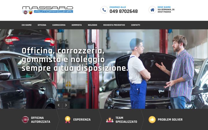Screenshot of autofficinamassaro.com