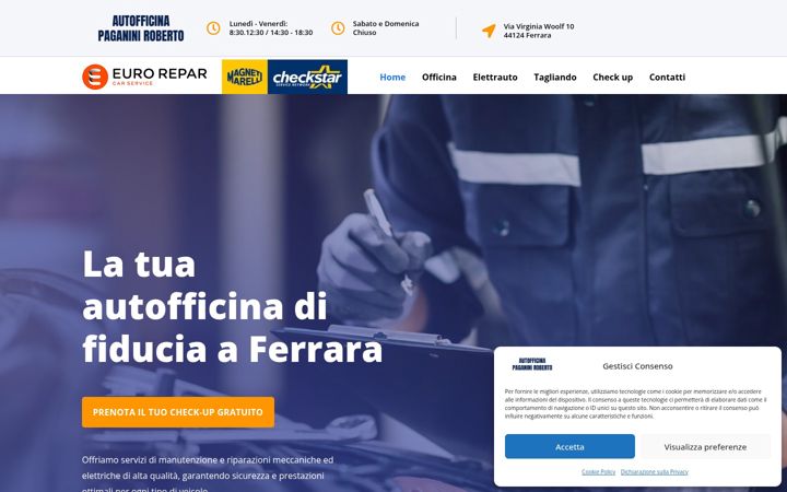 Screenshot of autofficinamazzanti.com
