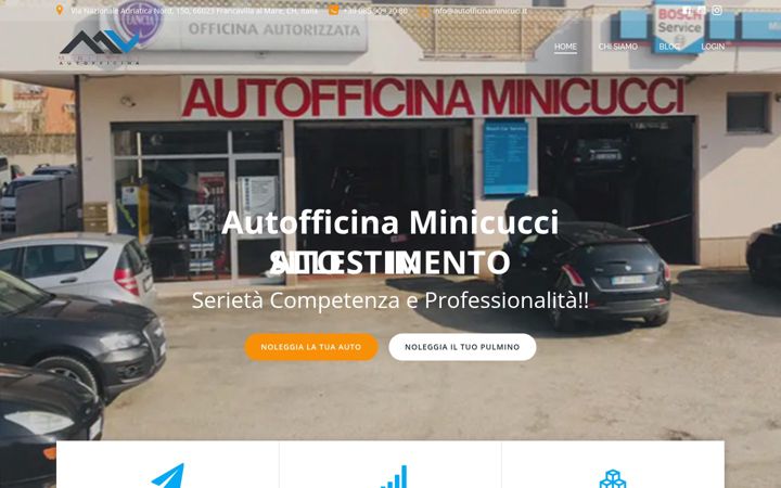 Screenshot of autofficinaminicucci.it