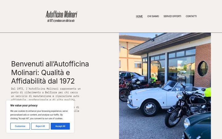 Screenshot of autofficinamolinari.com