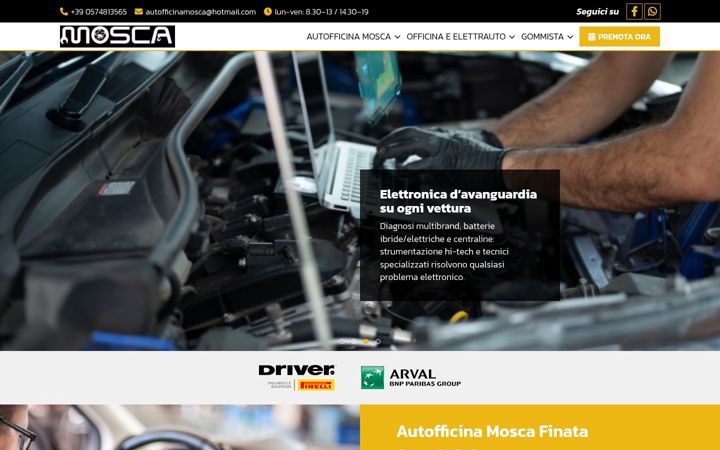 Екранна снимка на autofficinamosca.it