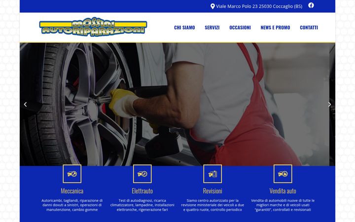 Screenshot van autofficinamossini.it