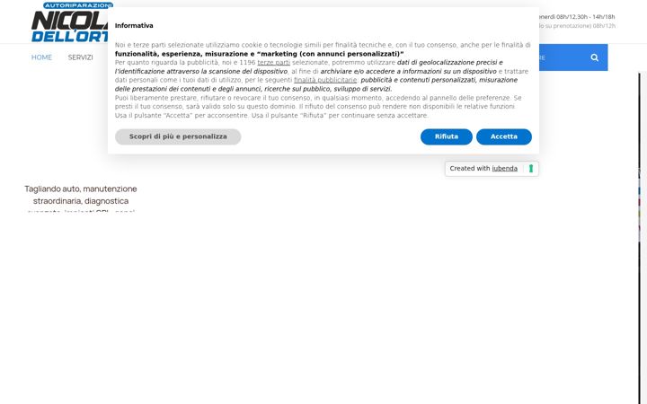 Screenshot of autofficinanicoladellorto.it