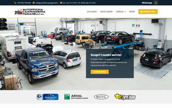 Екранна снимка на autofficinapaganelli.it