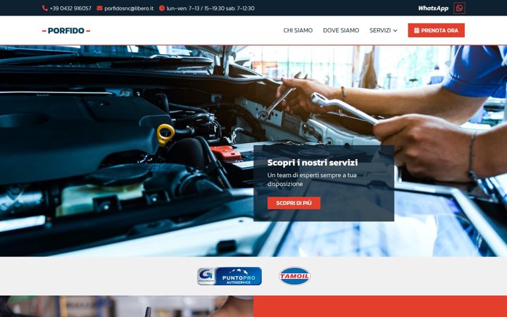 Екранна снимка на autofficinaporfido.it