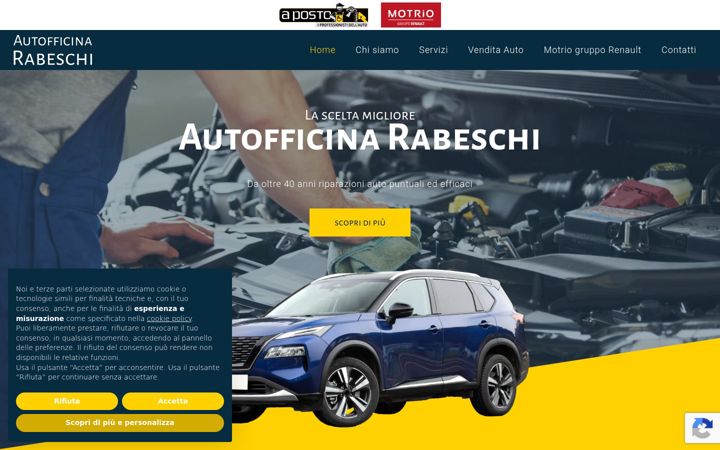 Екранна снимка на autofficinarabeschi.com